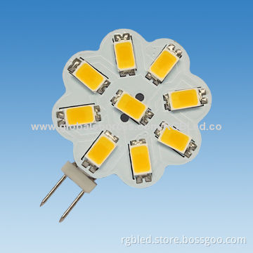 G4 9pcs SMD LED Flower Bulb with 1.8W Power and 10 to 30V DC Voltage, Comes in White/Warm White